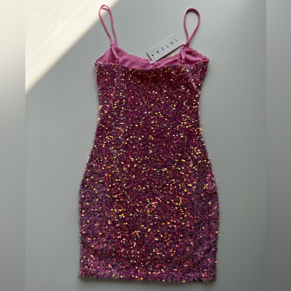 Light Pink Sparkly Homecoming Dress - Picture 3 of 4